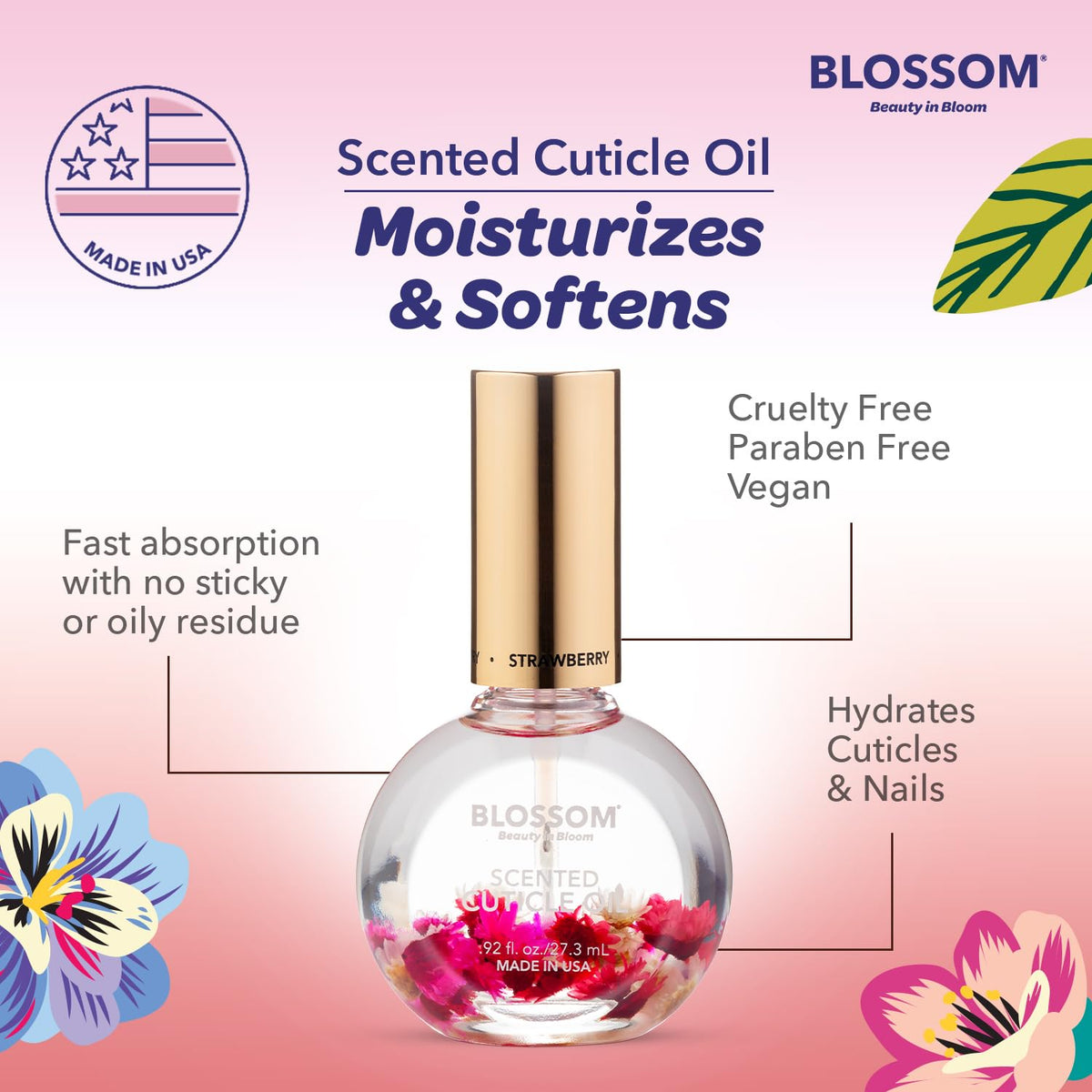 Blossom Cuticle Oil alongside other Blossom beauty products