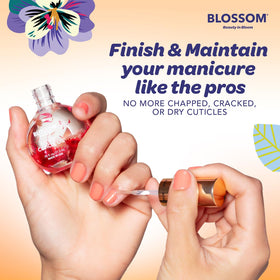 Blossom Cuticle Oil application on nails