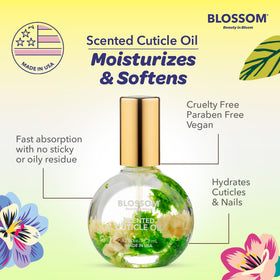 Blossom Cuticle Oil assorted scents display