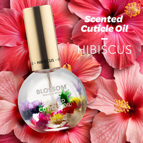 Blossom Cuticle Oil bottle with dried flowers inside