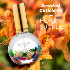 Blossom Cuticle Oil bottle with floral design