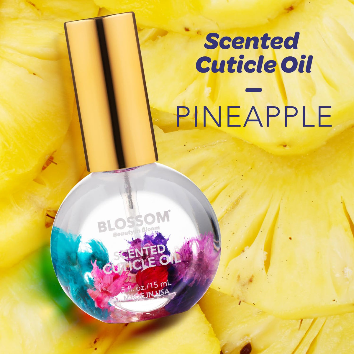 Blossom Cuticle Oil floral scent bottle front view