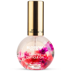 Blossom Cuticle Oil front view with real flowers and apple scent