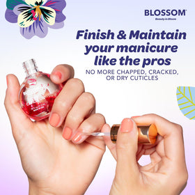 Blossom Cuticle Oil ingredients and benefits on packaging