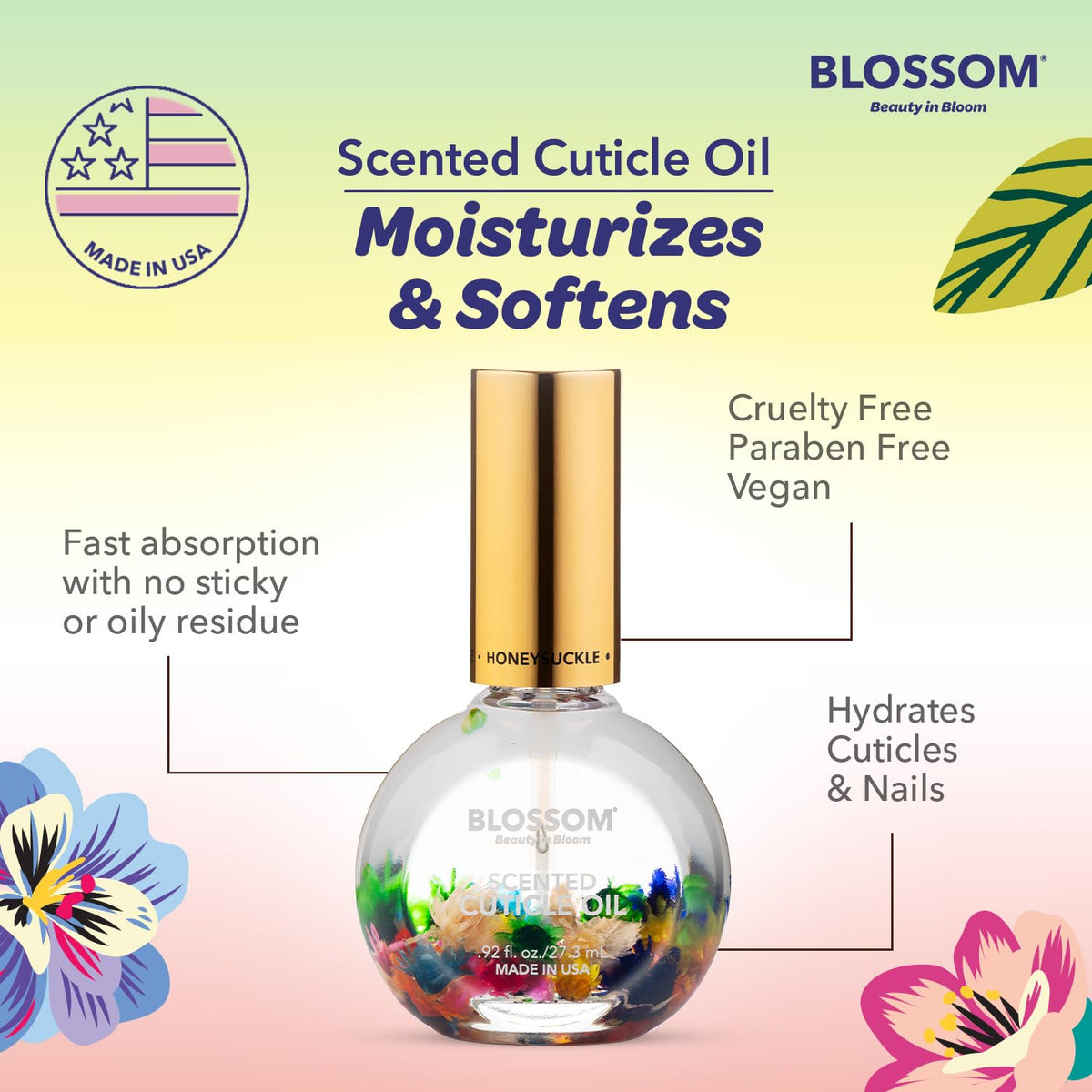 Blossom Cuticle Oil packaging details