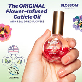 Blossom Cuticle Oil packaging showing floral design