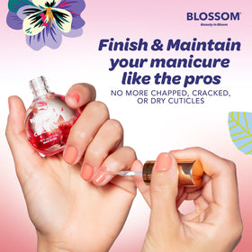 Blossom Cuticle Oil packaging with natural ingredients