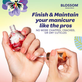 Blossom Cuticle Oil with lavender flowers