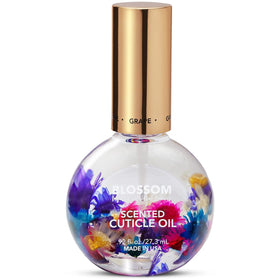 Blossom Cuticle Oil with real flowers, grape scent, front view