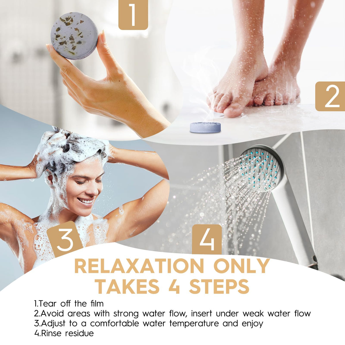 BLRIET Shower Steamers arranged beautifully for gifting