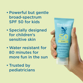BLUE LIZARD Kids Mineral Sunscreen Lotion SPF 50 back view