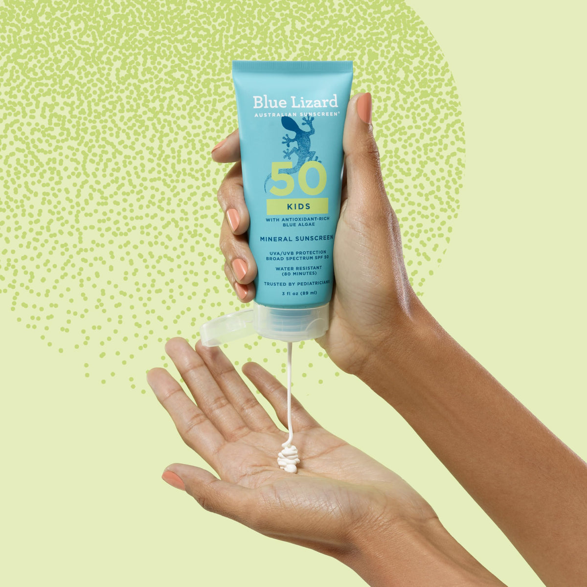 BLUE LIZARD Kids Mineral Sunscreen Lotion SPF 50 in a kids' beach bag