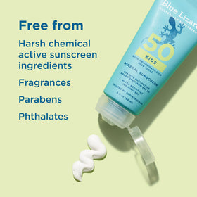 BLUE LIZARD Kids Mineral Sunscreen Lotion SPF 50 near beach toys