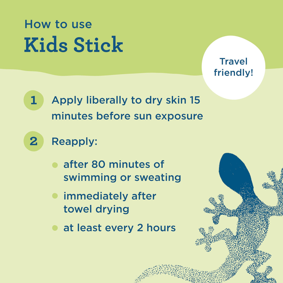BLUE LIZARD Kids Mineral Sunscreen Stick SPF 50 with sun and sea background