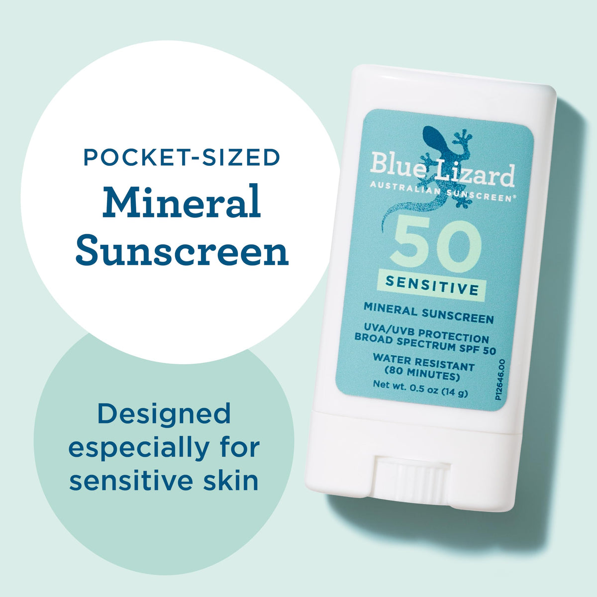 BLUE LIZARD Sensitive Mineral Sunscreen Stick SPF 50 application demonstration