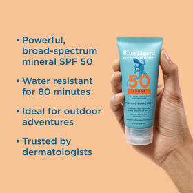 BLUE LIZARD Sport Mineral SPF 50 Lotion back view
