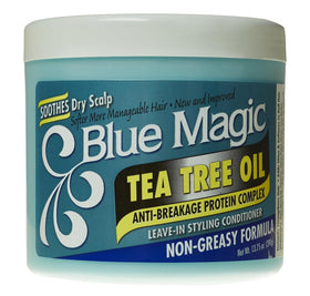 Blue Magic Tea Tree Leave-In Hair Styling Conditioner front view 13.75 oz
