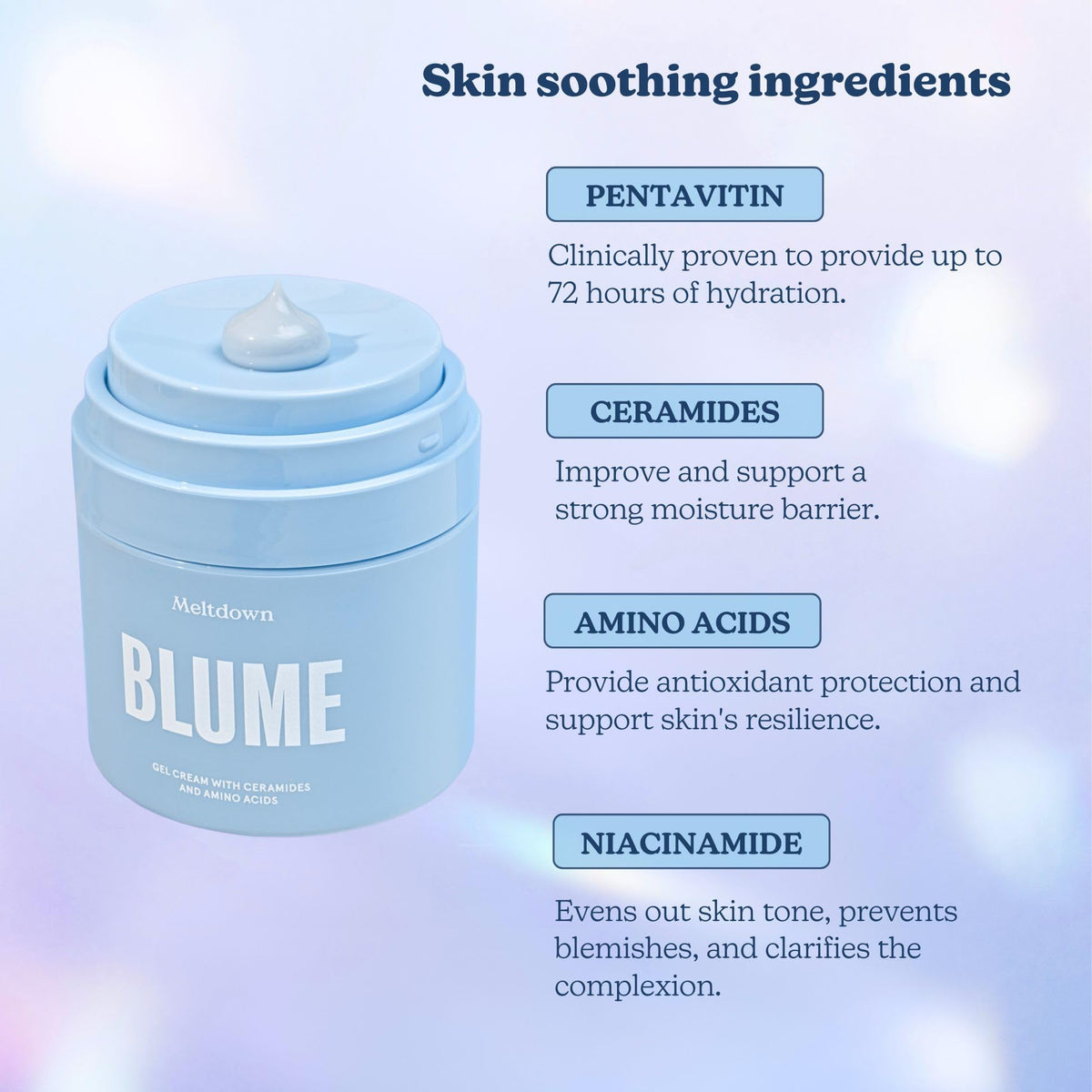 Blume Meltdown Gel Face Moisturizer lifestyle application