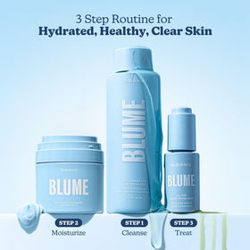 Blume Meltdown Gel Face Moisturizer with other skincare products