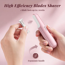 BNU Dermaplane Razor in use on facial hair