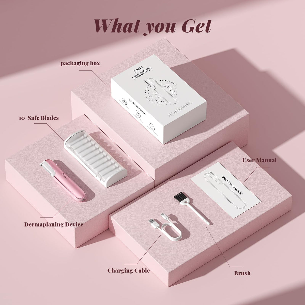 BNU Dermaplane Razor showing USB charging port