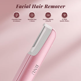 BNU Dermaplane Razor with speed settings displayed