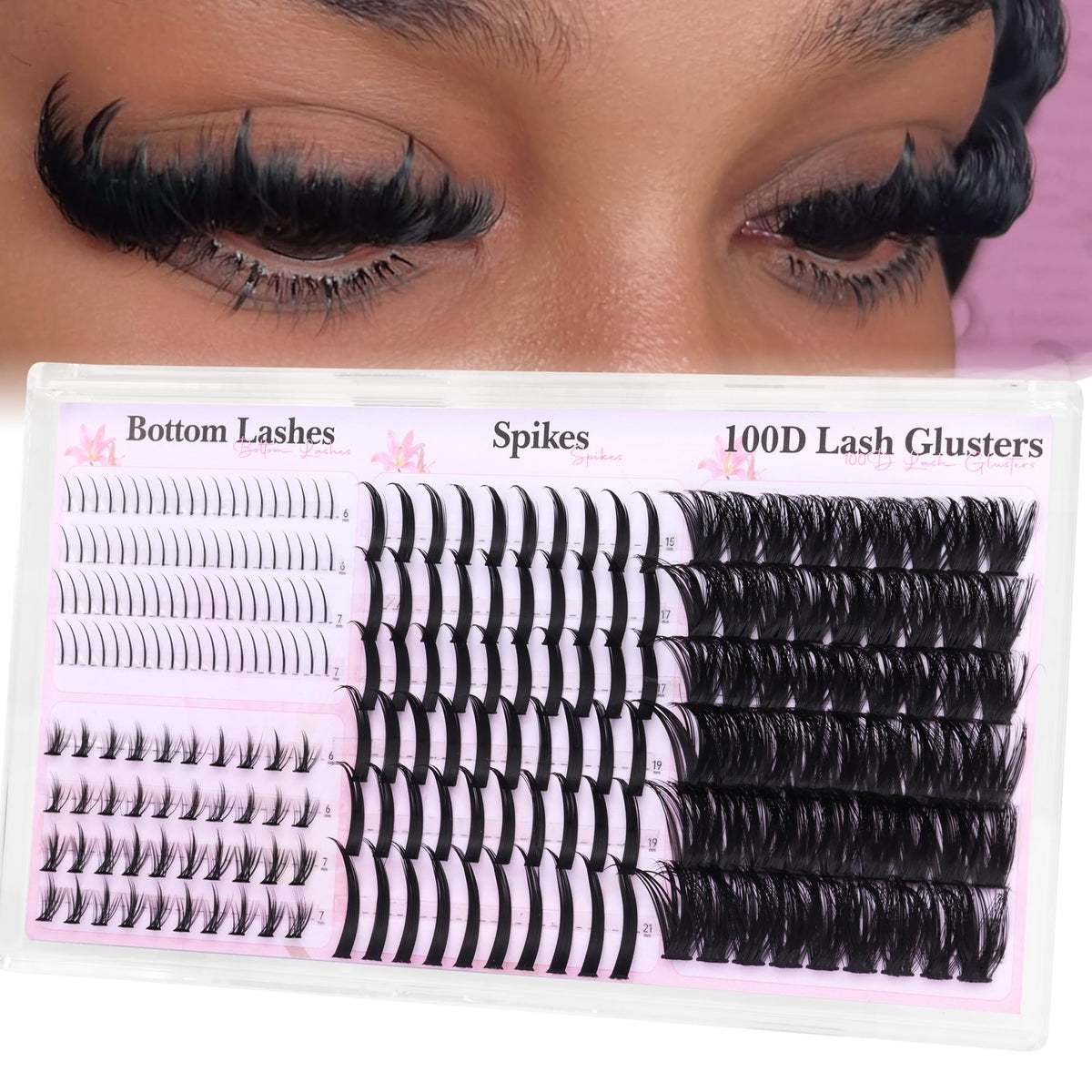 Boahankuke 234PCS Wispy Lash Clusters box front view