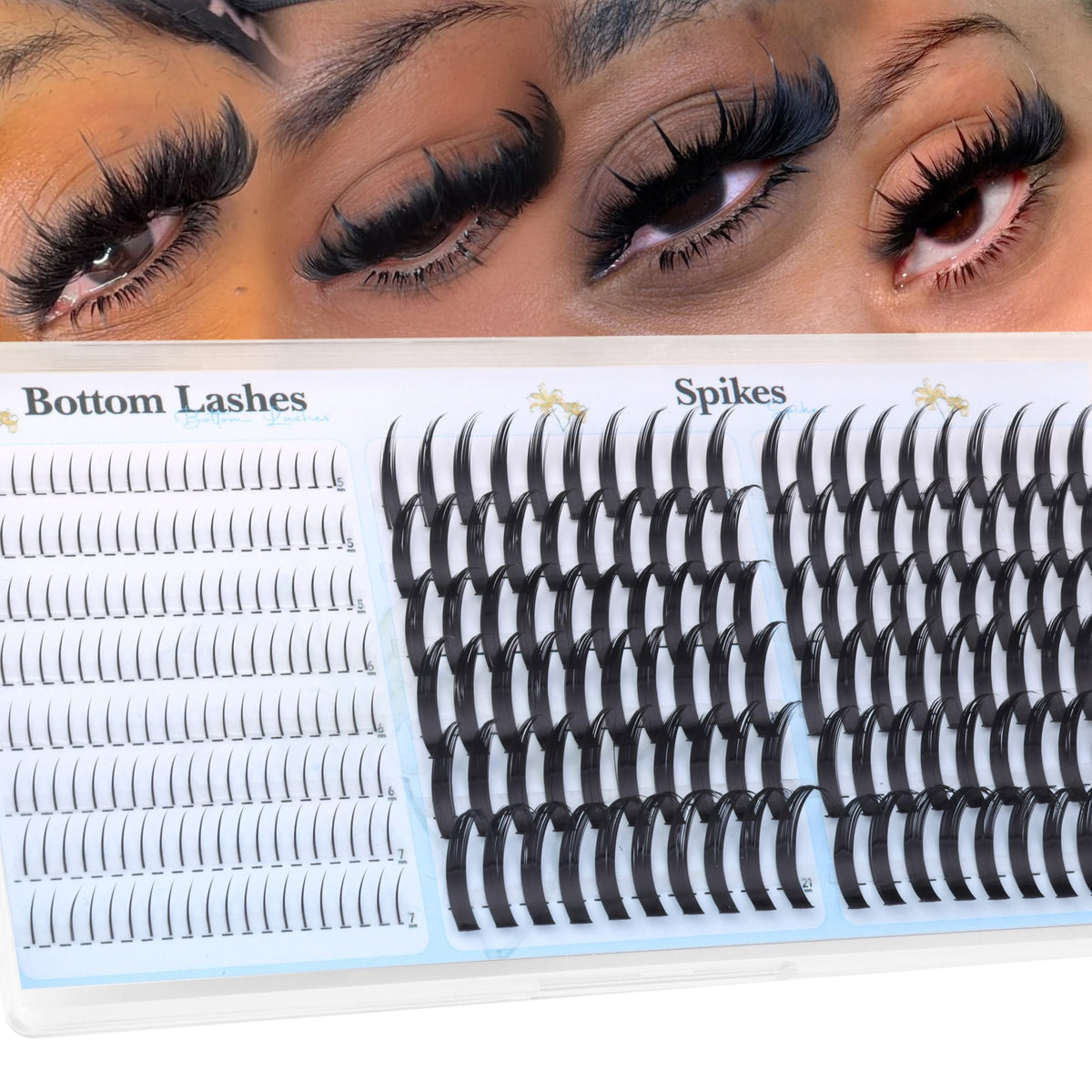 Boahankuke Lash Clusters 15-21MM D Curl front view