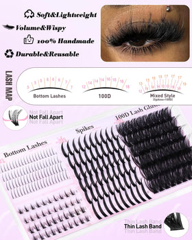 Boahankuke lash clusters displayed with application tools