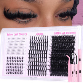 Boahankuke Lash Clusters Kit 380PCS with tweezers and glue
