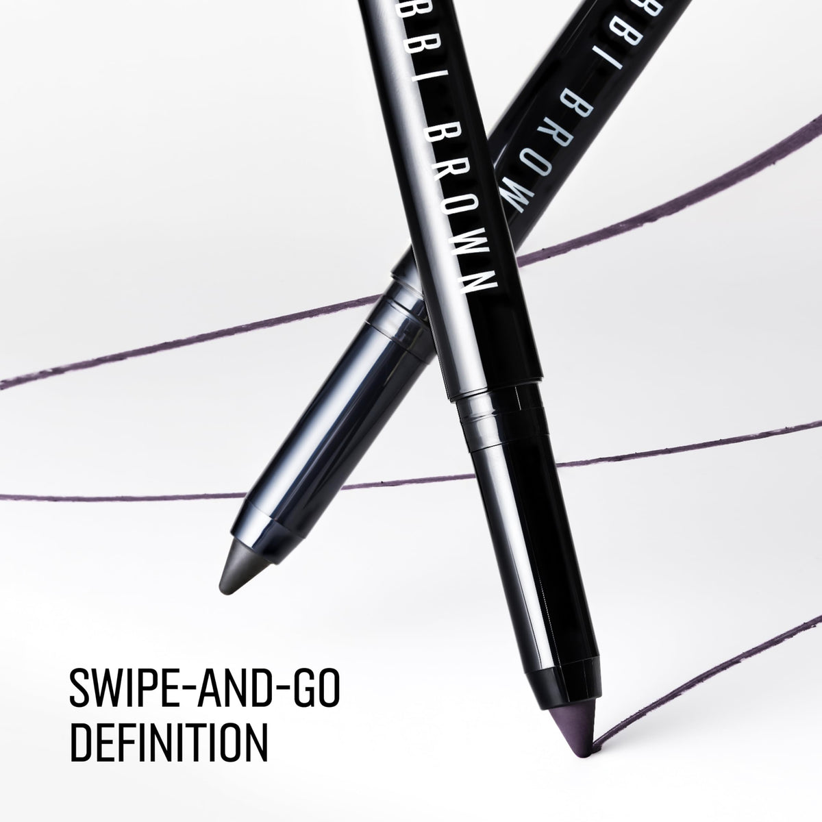 Bobbi Brown Long-Wear Cream Liner Stick applied as winged eyeliner
