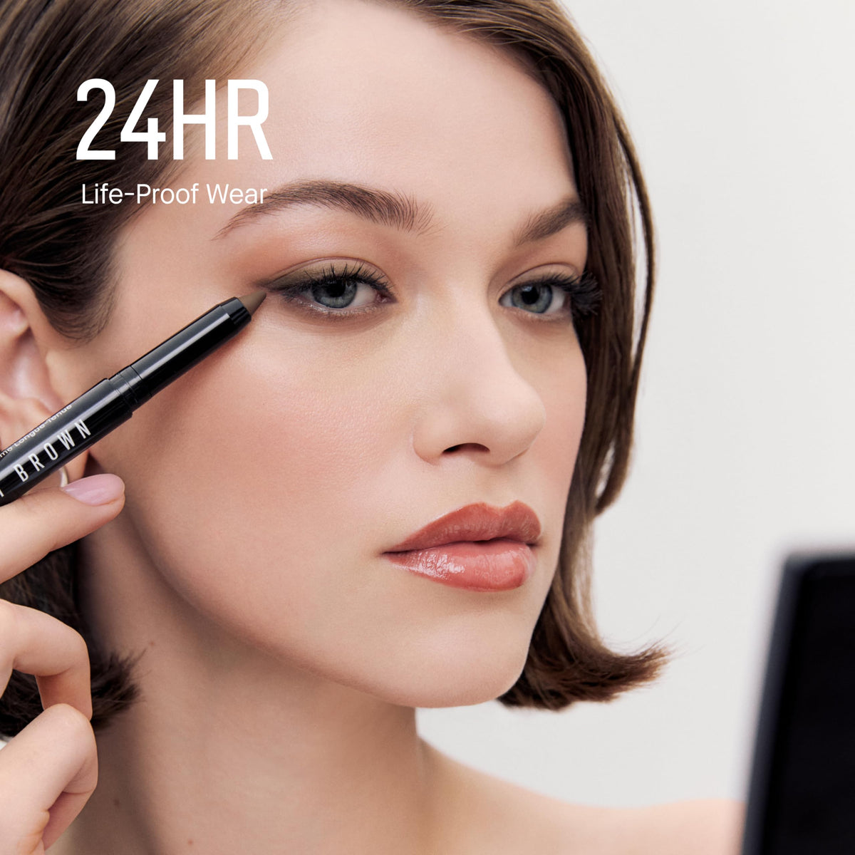 Bobbi Brown Long-Wear Cream Liner Stick Panther with built-in sharpener