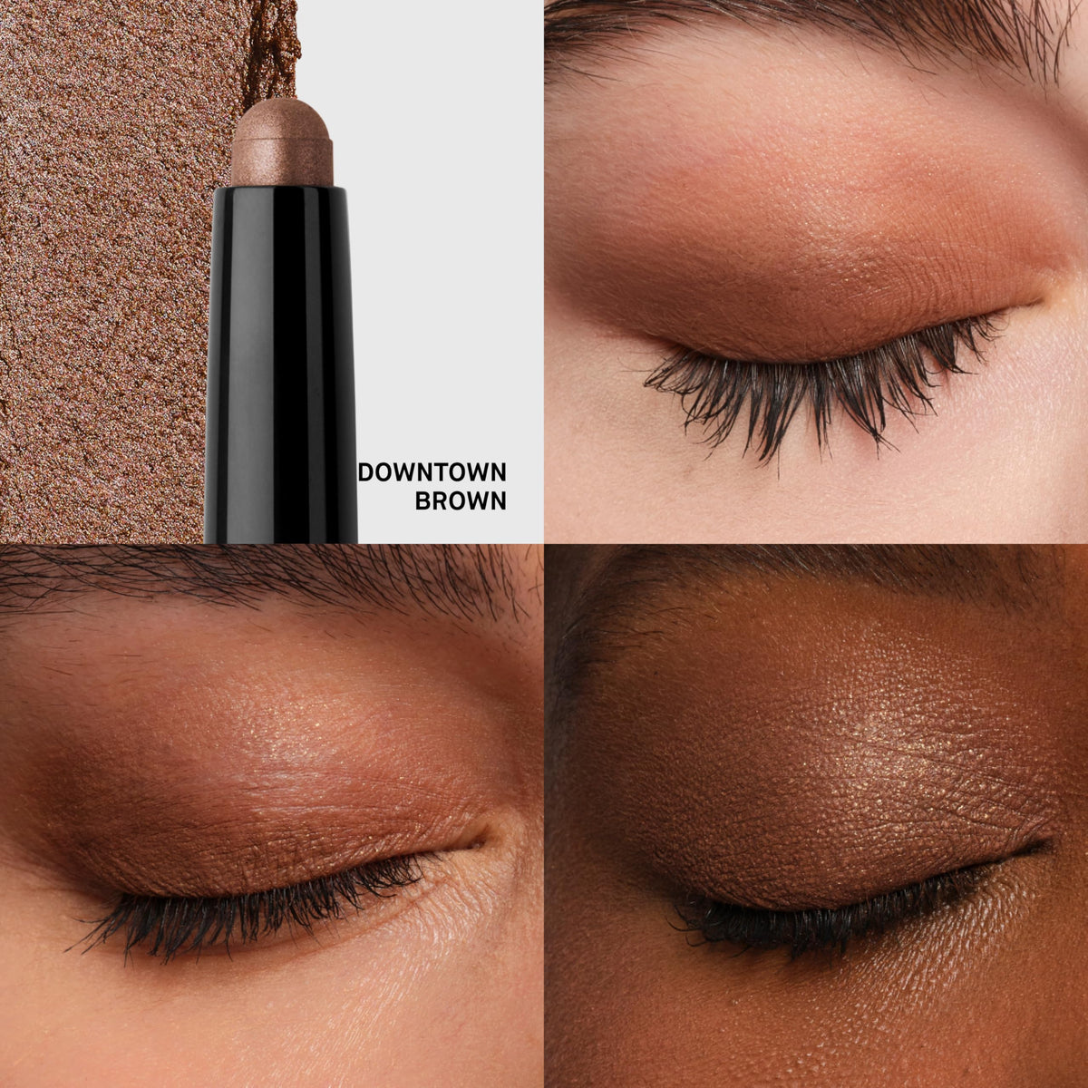 Bobbi Brown Long-Wear Cream Shadow Stick Downtown Brown swatched on skin
