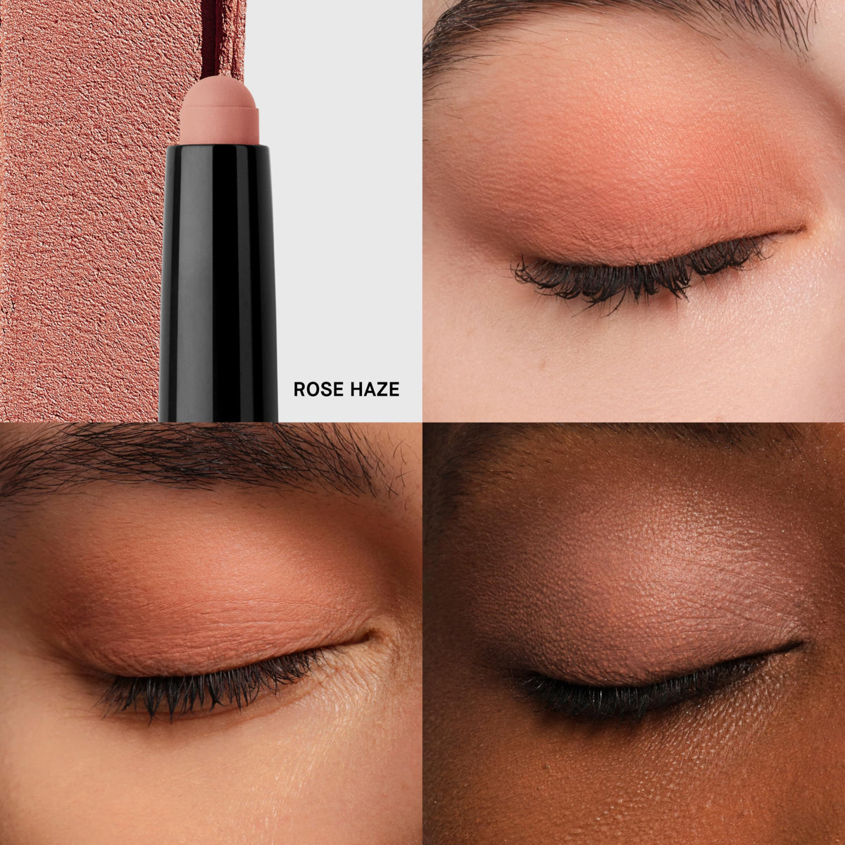Bobbi Brown Long-Wear Cream Shadow Stick Rose Haze showing matte and shimmer finishes