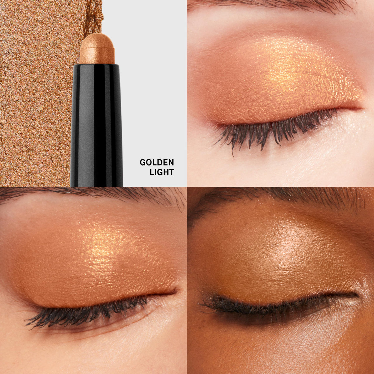 Bobbi Brown Long-Wear Cream Shadow Stick showing matte and shimmer finishes