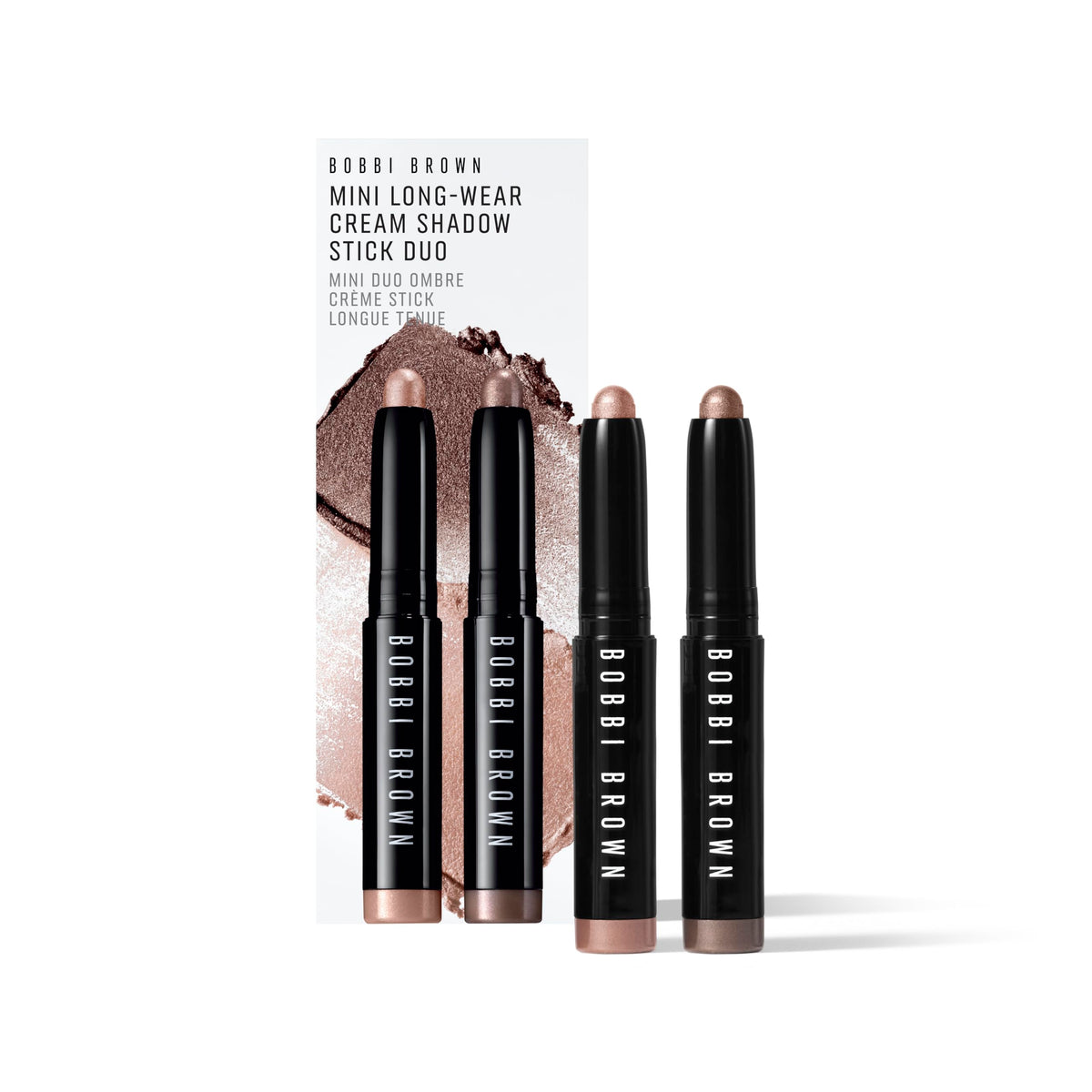 Bobbi Brown Mini Long-Wear Cream Shadow Stick Duo packaging front view