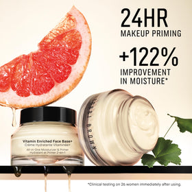 Bobbi Brown Vitamin Enriched Face Base+ displayed with makeup tools