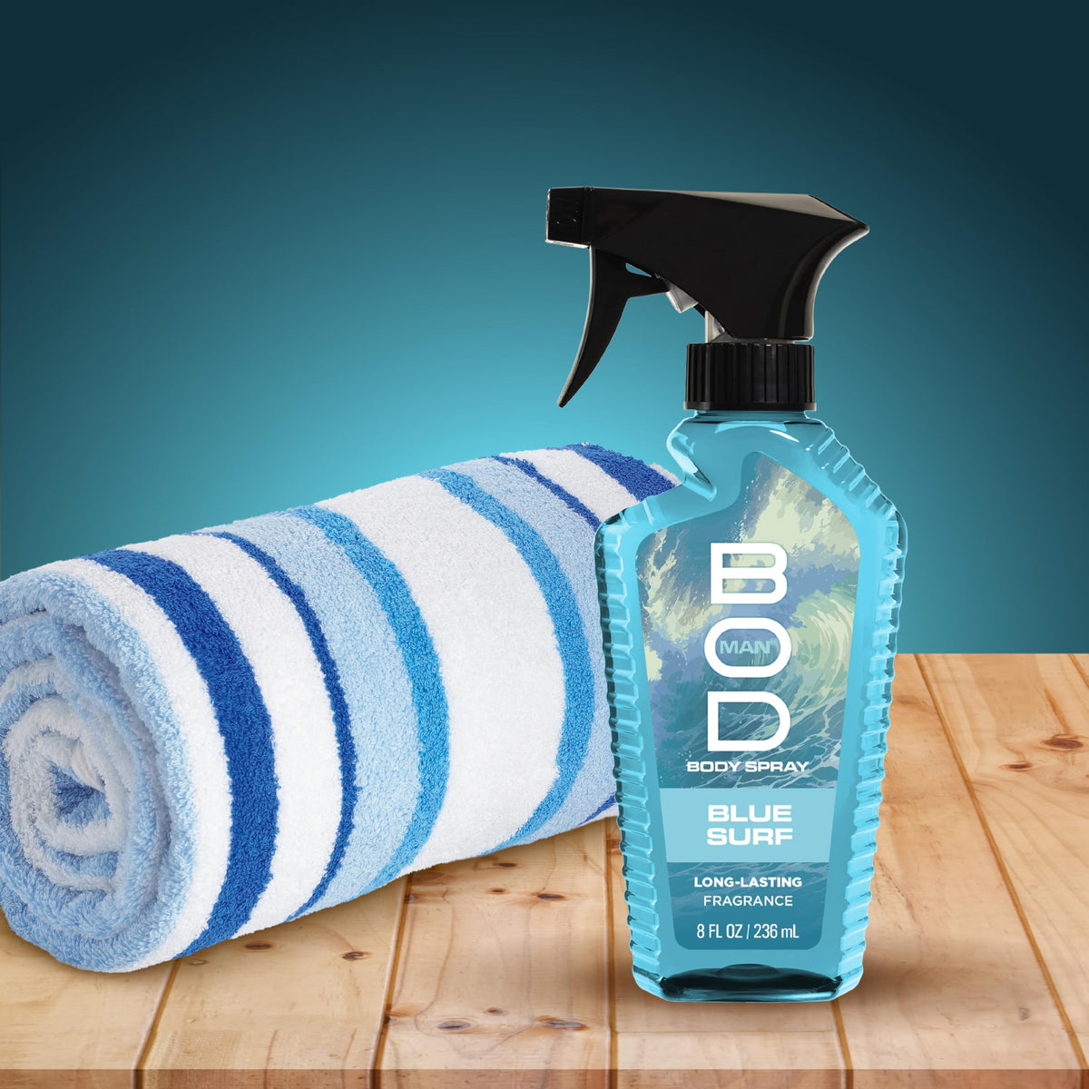 Bod Man Blue Surf Body Spray 8 fl oz lifestyle scene