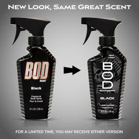 BOD man Fragrance Body Spray Black packaging