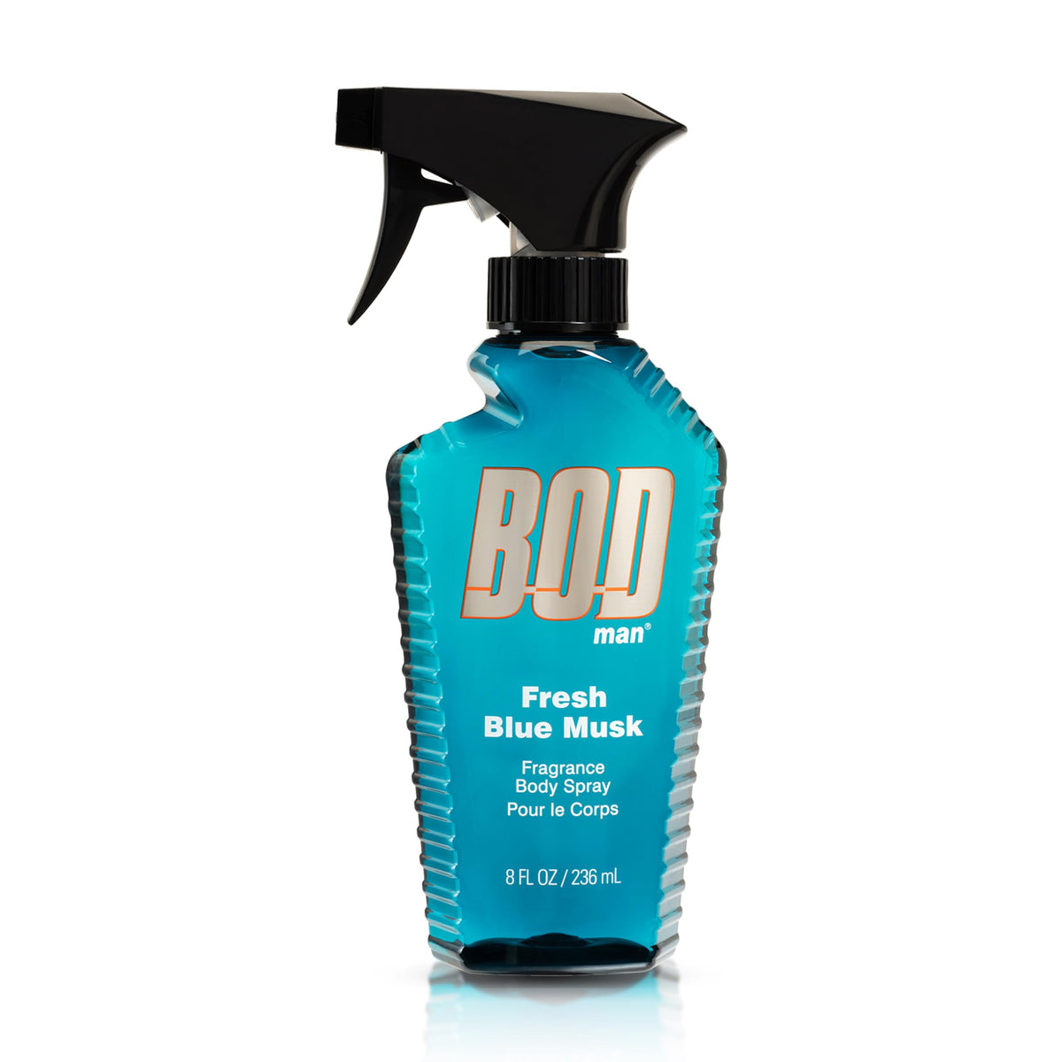 BOD man Fresh Blue Musk Body Spray 8 fl oz front view