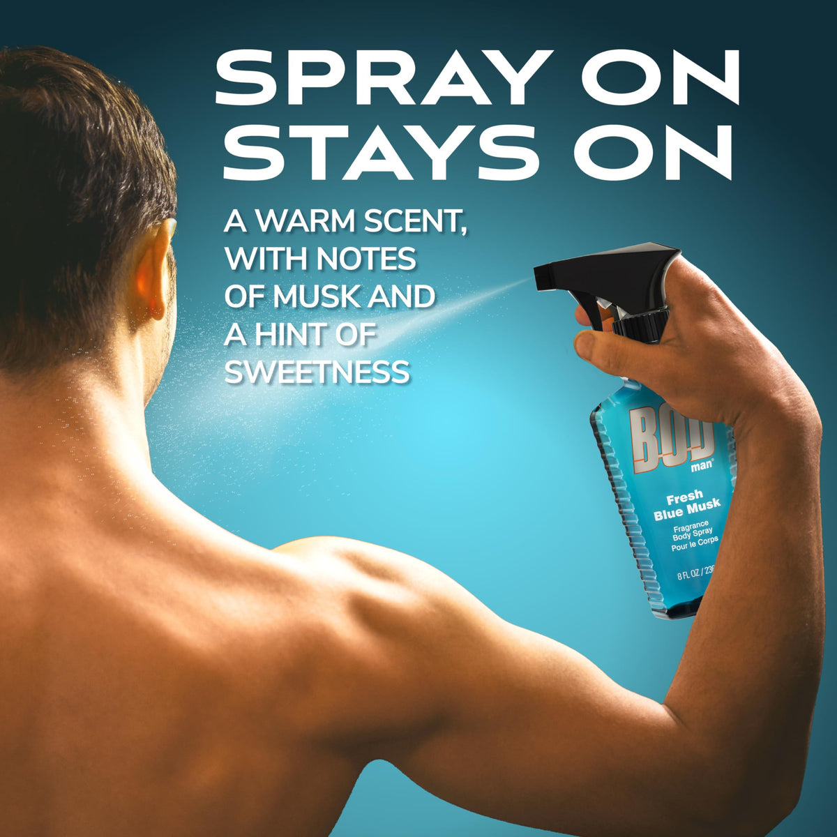 BOD man Fresh Blue Musk Body Spray lifestyle scene