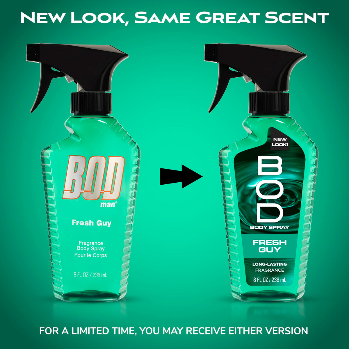BOD man Fresh Guy Body Spray 8 fl oz back view