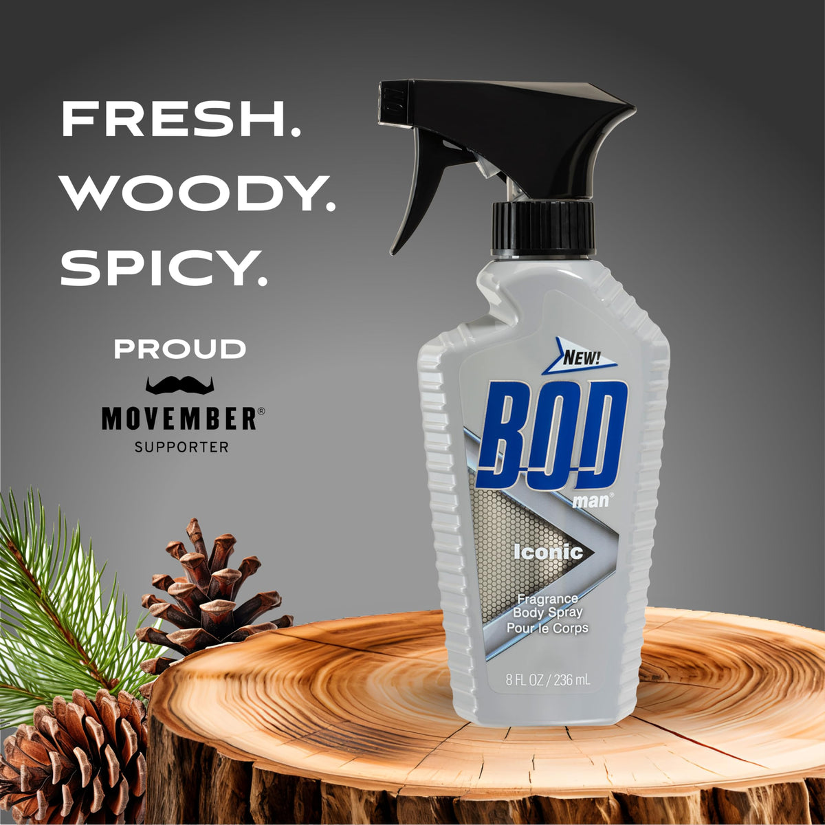 Bod Man Iconic Fragrance Body Spray 8 fl oz back view