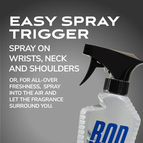 Bod Man Iconic Fragrance Body Spray easy-spray trigger close-up