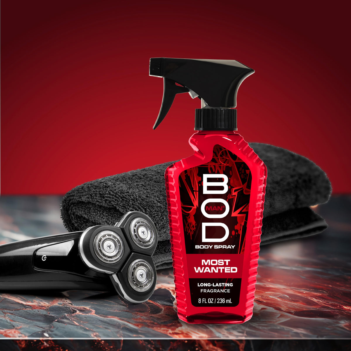 Bod Man Most Wanted Fragrance Body Spray close-up of sprayer