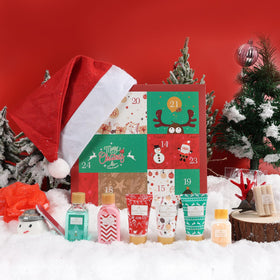BODY & EARTH Advent Calendar with snowman bath bomb