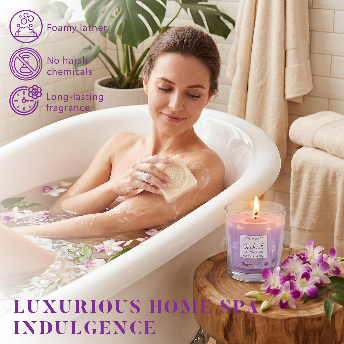BODY & EARTH bath bomb in spa gift set
