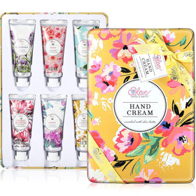 BODY & EARTH Hand Cream Gift Set with six 1 oz tubes