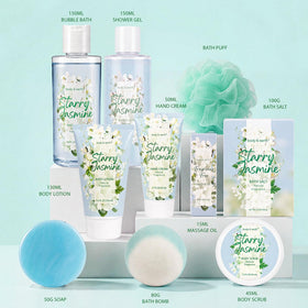BODY & EARTH Jasmine bubble bath and shower gel close-up