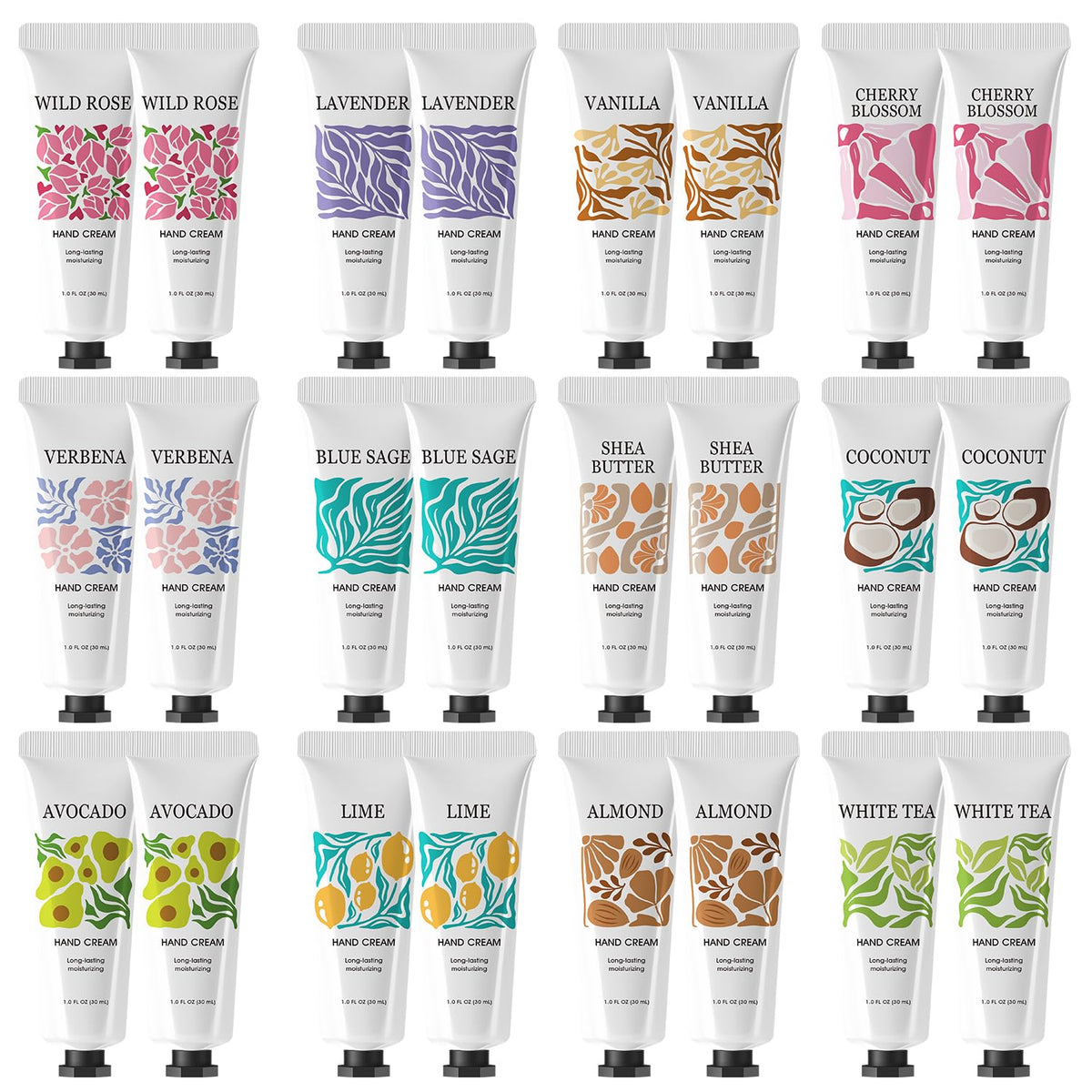 BODY & EARTH # LOVE 24 Pack Hand Cream assorted scents display